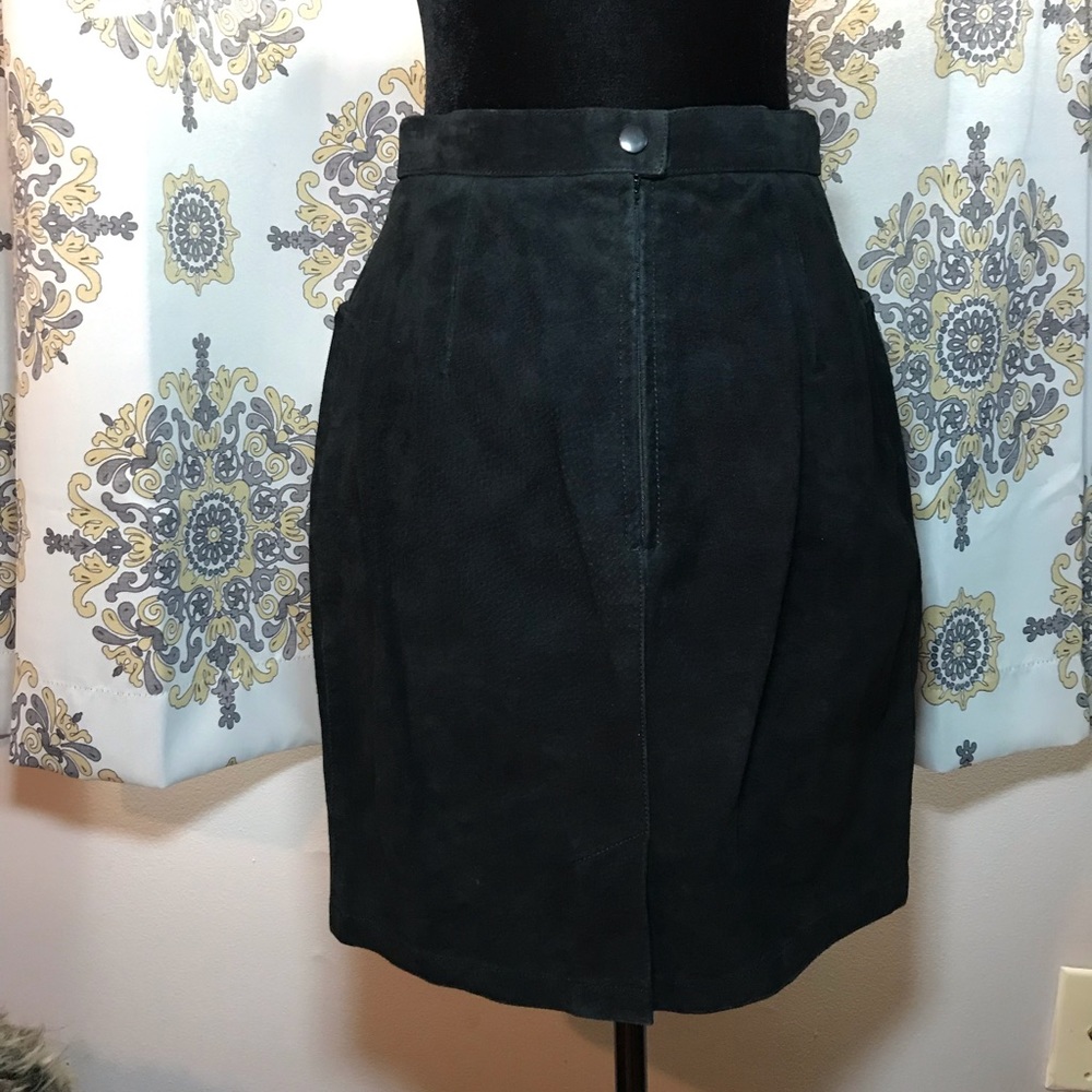 Bagatelle Black 100% Genuine Leather Pencil Skirt